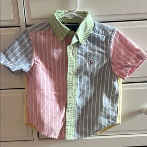 Ralph Lauren Kids Pastel Striped Button Down Shirt